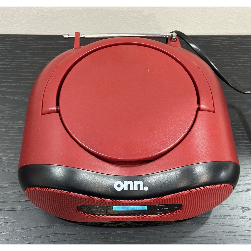 Onn AARD100043854 Portable CD Boombox Digital FM Radio TESTED/WORKS - Picture 2 of 7